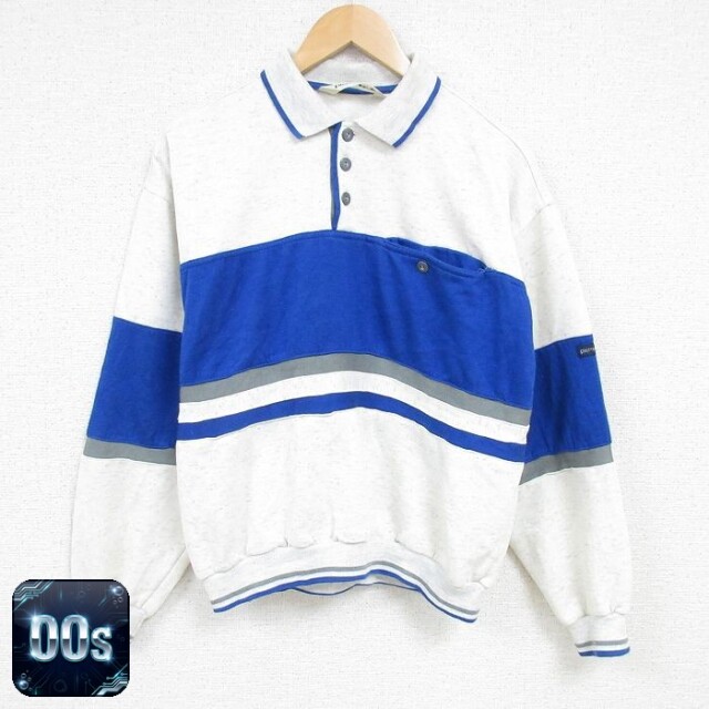 ピエールカルダン 00s 長袖スウェット ツートンカラー グレー XL | 古着