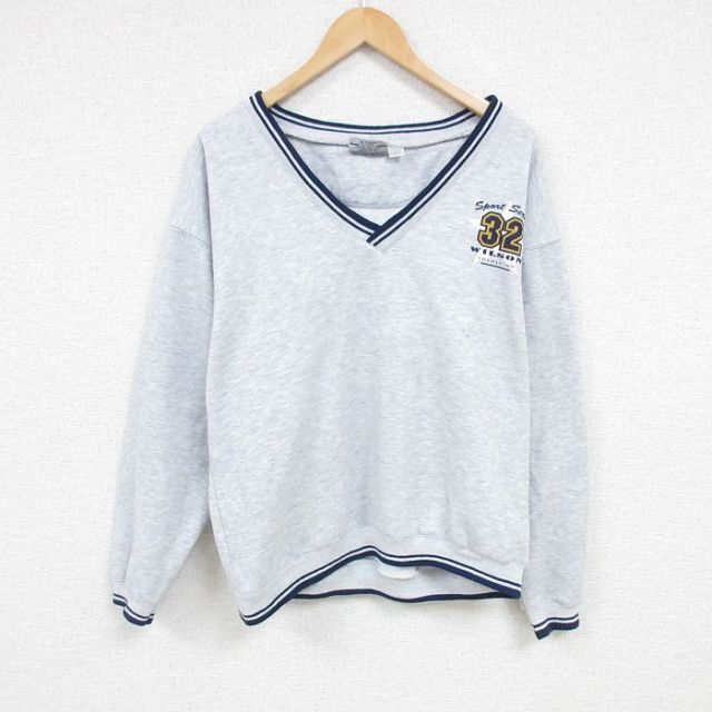 【50%OFF】ウィルソン 00s 長袖スウェット ３２ グレー L | 古着