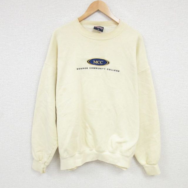 ジャンスポーツ 00s 長袖スウェット モンローコミュニティカレッジ イエロー XL | 古着
