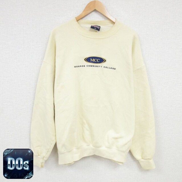 ジャンスポーツ 00s 長袖スウェット モンローコミュニティカレッジ イエロー XL | 古着