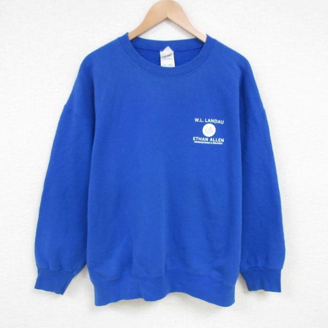 XL★古着 フルーツオブザルーム 長袖 スウェット メンズ 00年代 00s イーセンアーレン 大きいサイズ クルーネック 青 ブルー 25feb20 中古 スエット トレーナー トップス