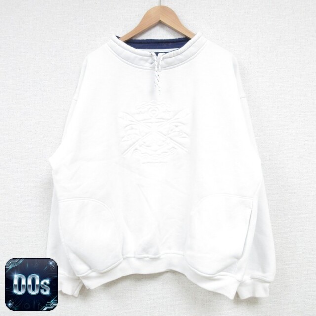 00s モックネックスウェット イカリ ホワイト XL | 古着