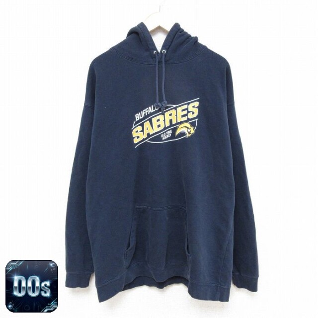 【50%OFF】00s 長袖パーカー バッファローセイバーズ ネイビー XL | 古着