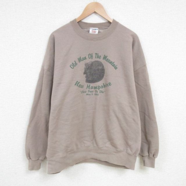 ジャージーズ 00s 長袖スウェット ニューハンプシャー ブラウン XL | 古着