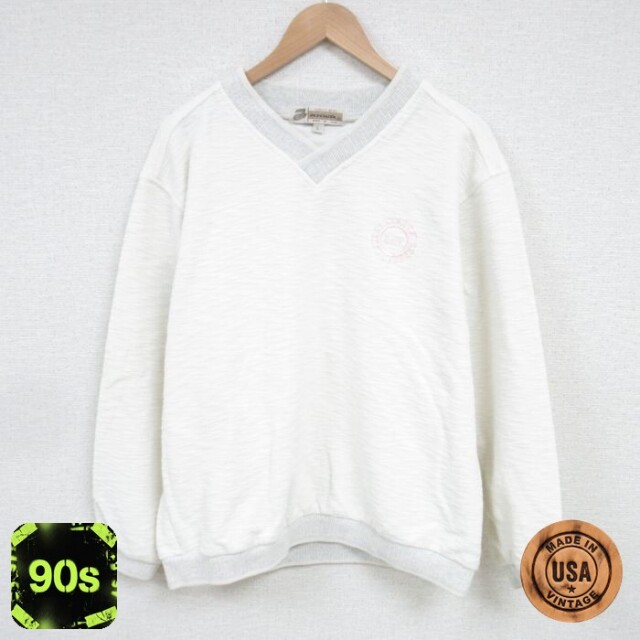 90s 長袖トップス UAW ホワイト L | 古着
