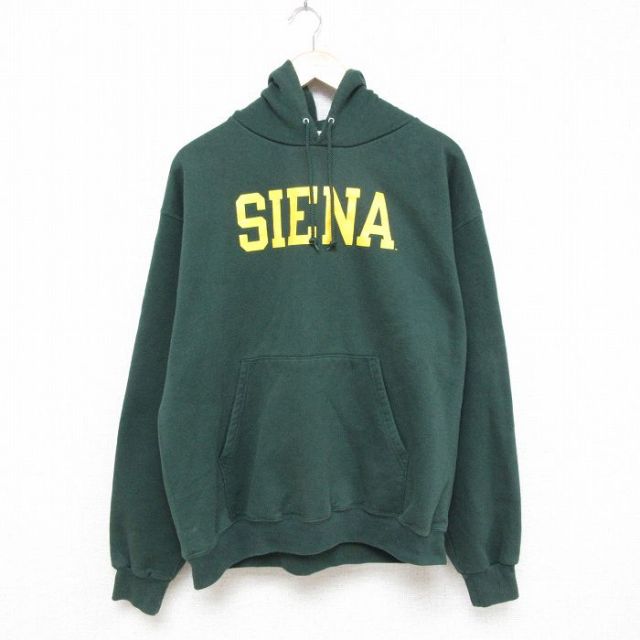 XL★古着 チャンピオン Champion 長袖 スウェット パーカー メンズ 00年代 00s シエナ 緑 グリーン 25feb28 中古 スエット トレーナー トップス