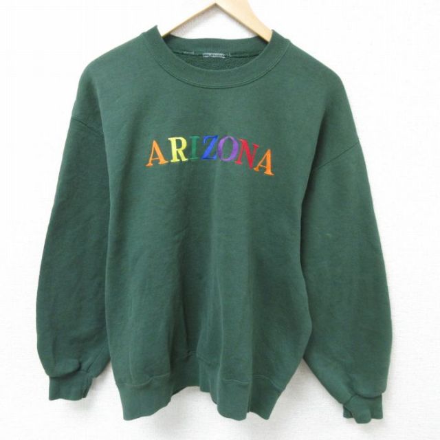 00s 長袖スウェット アリゾナ グリーン L | 古着