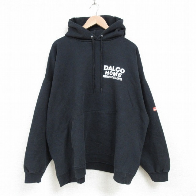 XL★古着 ヘインズ Hanes 長袖 スウェット パーカー メンズ 00年代 00s オーウェンスコーニング デコホーム 大きいサイズ 黒 ブラック 25mar04 中古 スエット トレーナー トップス