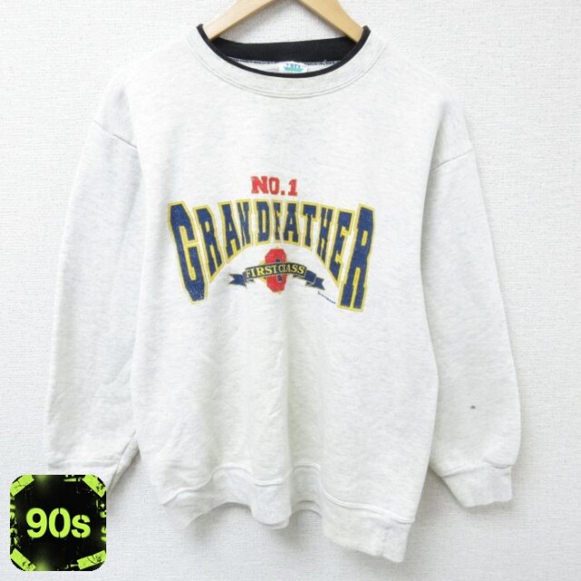 90s 長袖スウェット GRANDFATHER グレー M | 古着