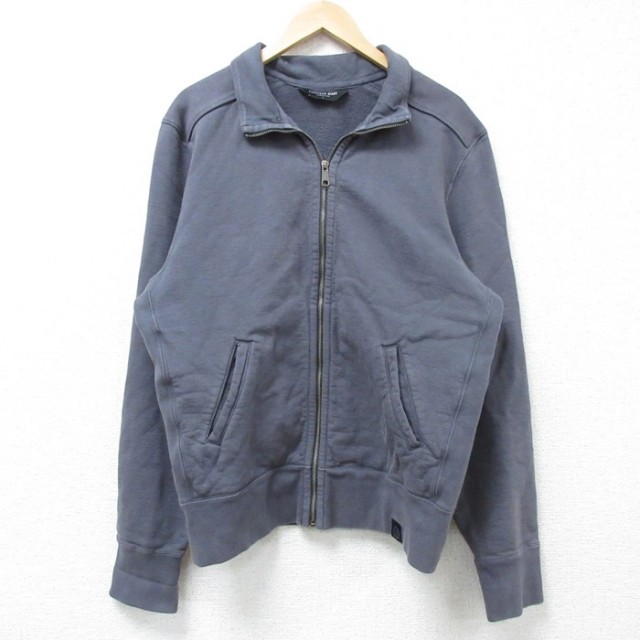 L★古着 AMERICAN GIANT 長袖 フルジップ スウェット メンズ 90年代 90s 無地 コットン USA製 濃グレー 25mar06 中古 スエット トレーナー トップス