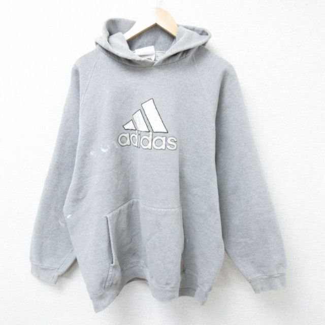 古着通販 XL☆古着 アディダス adidas 長袖 スウェット パーカー 