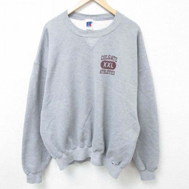 ラッセル 00s 長袖スウェット ATHLETICS グレー霜降り XL | 古着