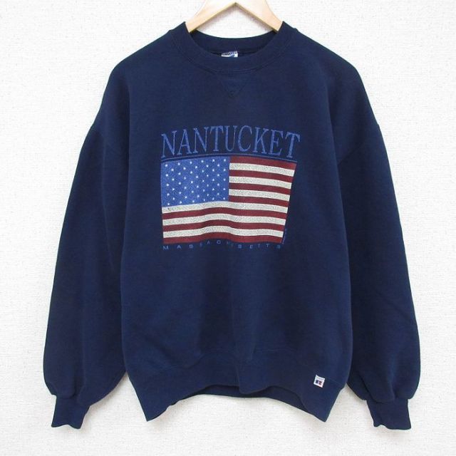 古着通販 XL☆古着 ラッセル 長袖 スウェット メンズ 90年代 90s 