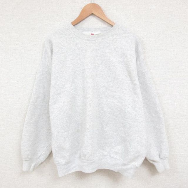 XL★古着 ヘインズ Hanes 長袖 スウェット メンズ 00年代 00s 無地 大きいサイズ クルーネック 薄グレー 霜降り 25mar17 中古 スエット トレーナー トップス