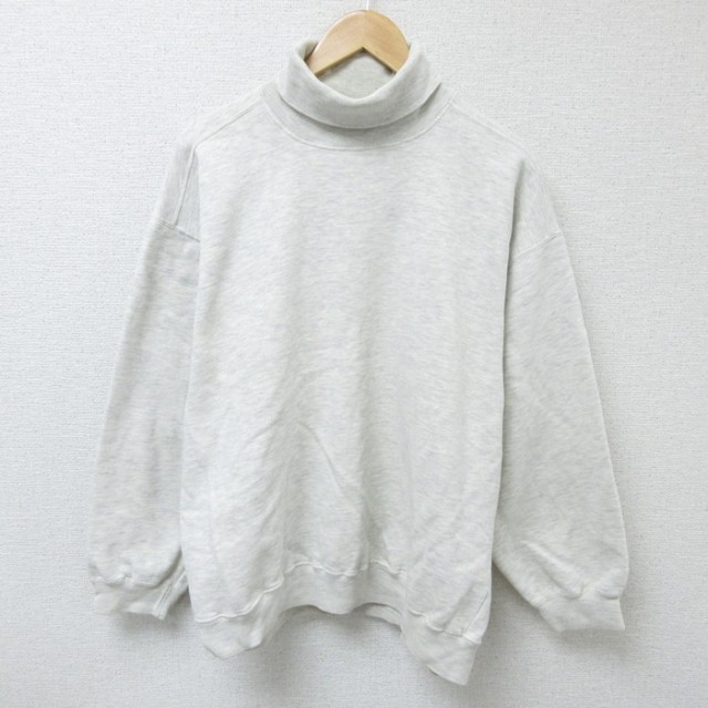 【20%OFF】XL★古着 ギャップ GAP 長袖 スウェット メンズ 00年代 00s 無地 大きいサイズ ラグラン ハイネック タートルネック 薄グレー 霜降り 【spe】 25mar17 中古 スエット トレーナー トップス