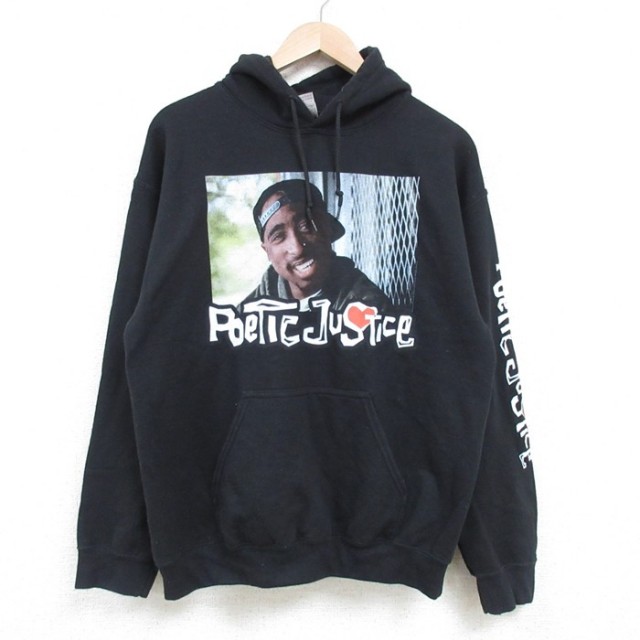 長袖スウェットパーカー 2PAC ブラック M | 古着
