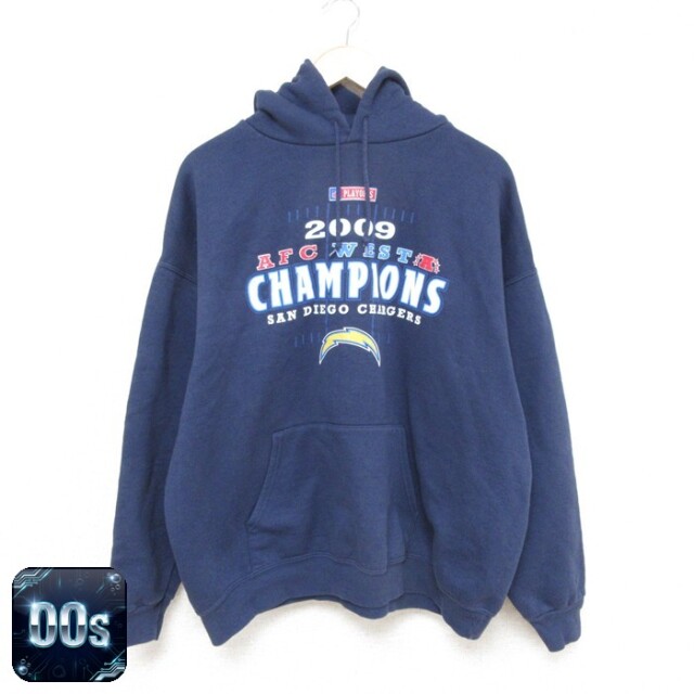 【50%OFF】00s 長袖パーカー NFL サンディエゴチャージャース ネイビー XL | 古着
