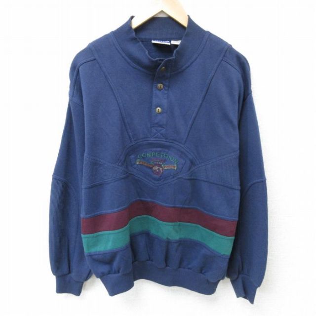【50%OFF】90s 長袖スウェット COMPETITION ネイビー L | 古着