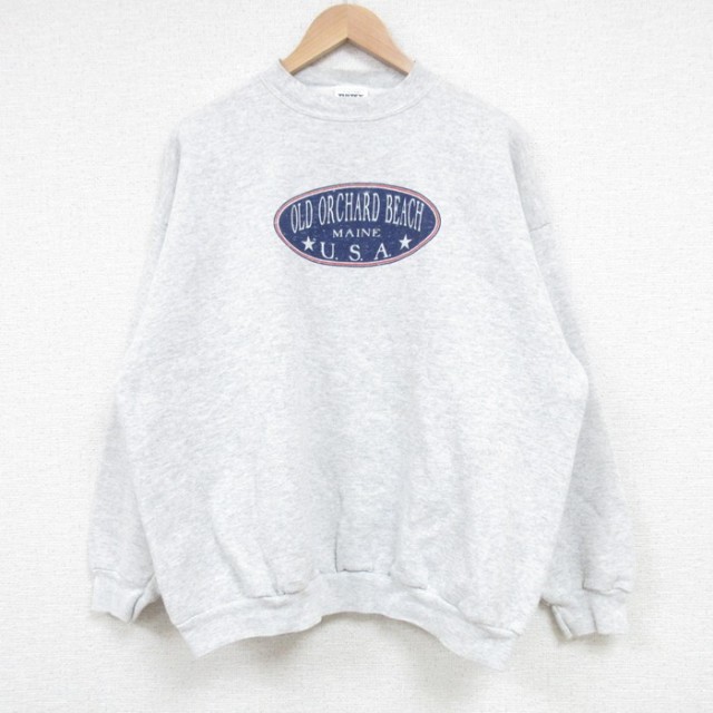 【20%OFF】XL★古着 TULTEX 長袖 スウェット メンズ 90年代 90s USAロゴ クルーネック グレー 霜降り 25mar24 中古 スエット トレーナー トップス