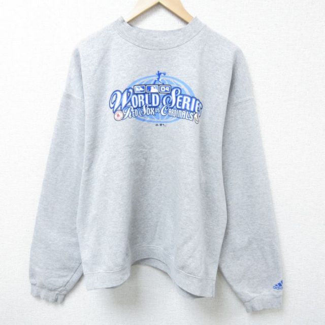 アディダス 00s 長袖スウェット ボストンレッドソックス グレー XL | 古着
