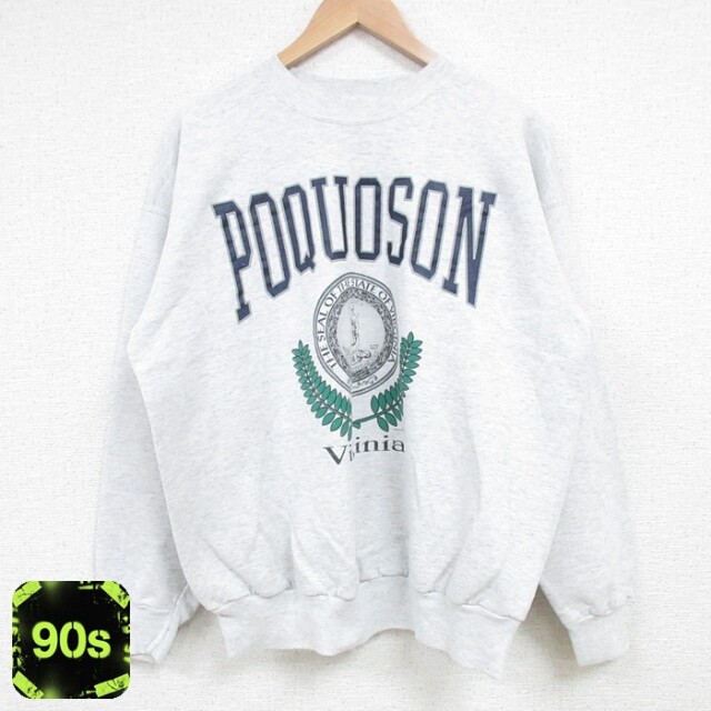 ヘインズ 90s 長袖スウェット POQUOSON グレー L | 古着