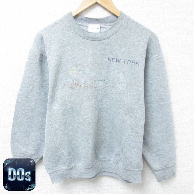 【50%OFF】ウィルソン 00s 長袖スウェット ニューヨーク グレー M | 古着