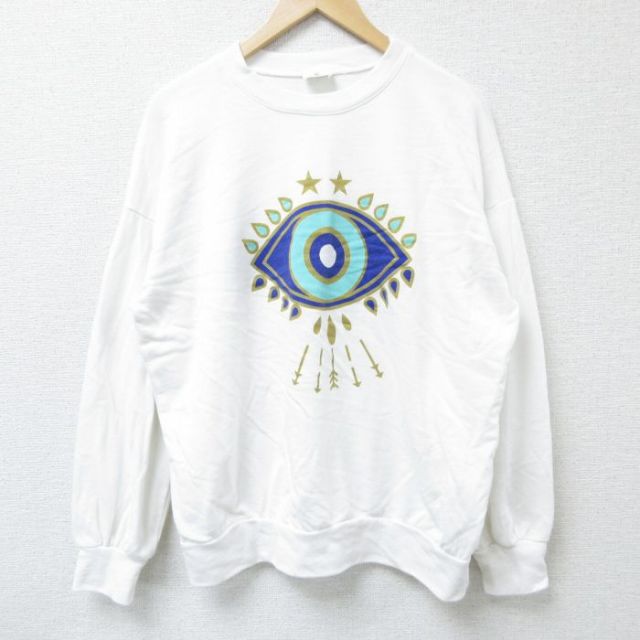 90s 長袖スウェット ホワイト XL | 古着
