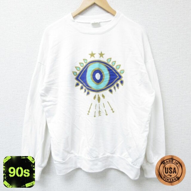 90s 長袖スウェット ホワイト XL | 古着