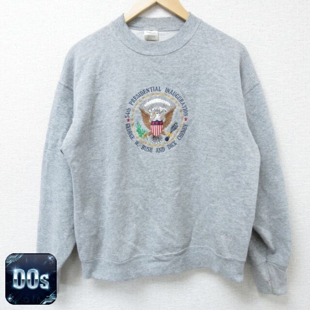 フルーツオブザルーム 00s 長袖スウェット 白頭鷲刺繍 グレー L | 古着
