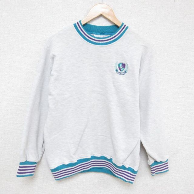 【50%OFF】M★古着 長袖 スウェット メンズ 90年代 90s BUSCH GARDENS クルーネック USA製 薄グレー 霜降り 25apr08 中古 スエット トレーナー トップス