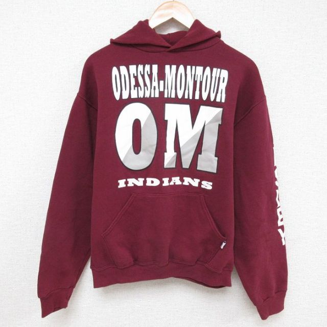 【50%OFF】ラッセル 00s 長袖パーカー OM バーガンディ L | 古着