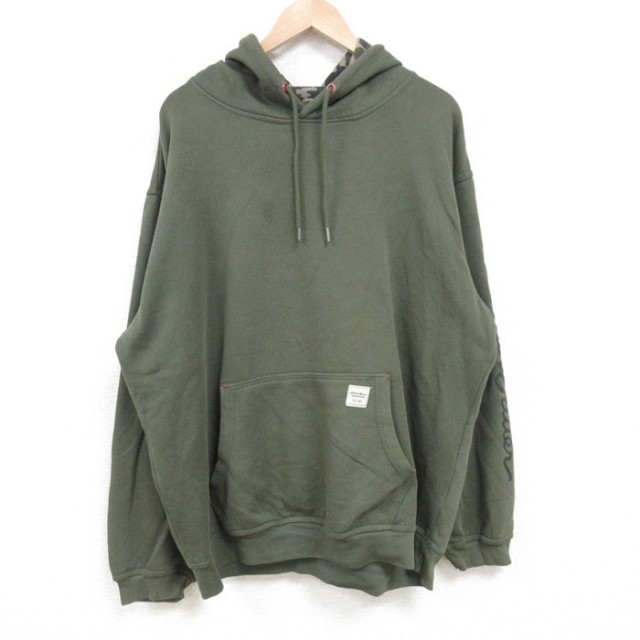 【50%OFF】XL★古着 エディーバウアー Eddie Bauer 長袖 スウェット パーカー メンズ 無地 大きいサイズ 緑 グリーン 【spe】 25apr14 中古 スエット トレーナー トップス