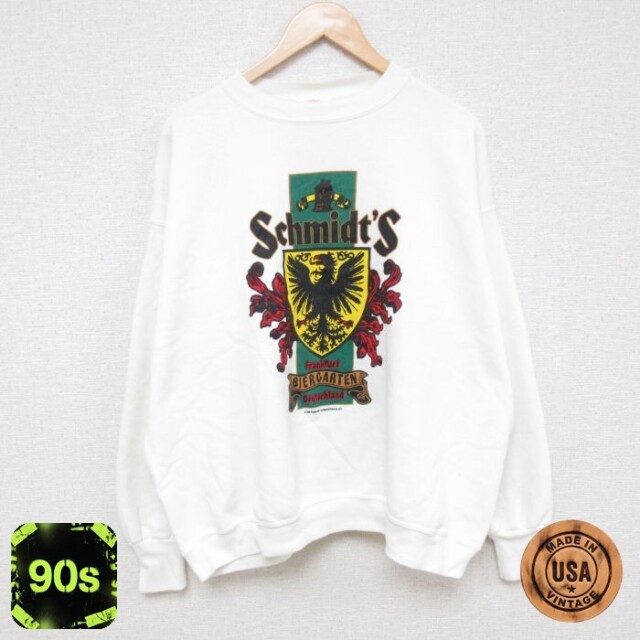 ヘルスニット 90s 長袖スウェット 鳥 ホワイト XL | 古着