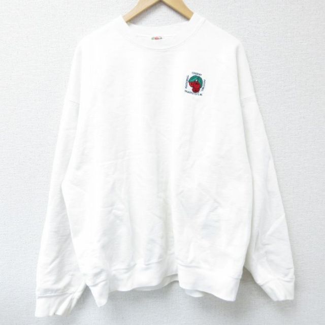 フルーツオブザルーム 90s 長袖スウェット ホワイト XL | 古着