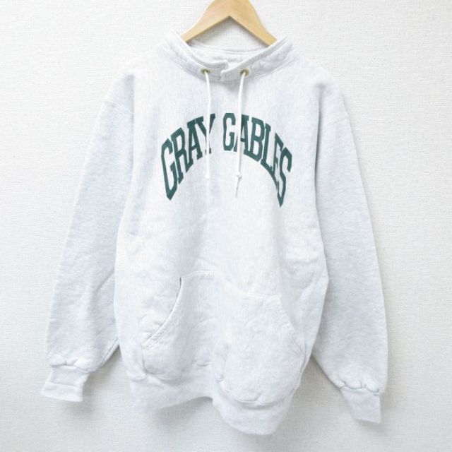 XL★古着 ケルスポーツ 長袖 スウェット メンズ 90年代 90s GRAY GABLES 大きいサイズ モックネック ハイネック USA製 薄グレー 霜降り 25apr16 中古 スエット トレーナー トップス