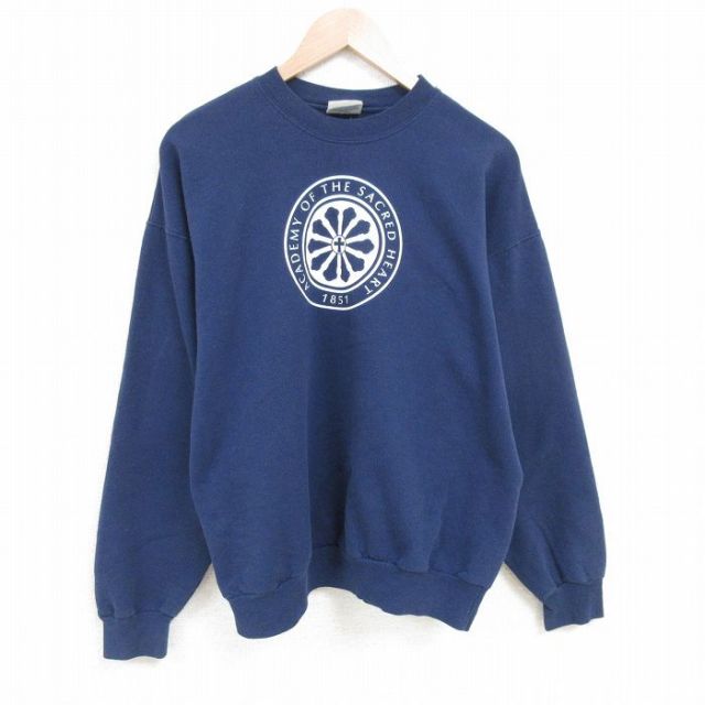 ヘインズ 00s 長袖スウェット アカデミー ネイビー XL | 古着