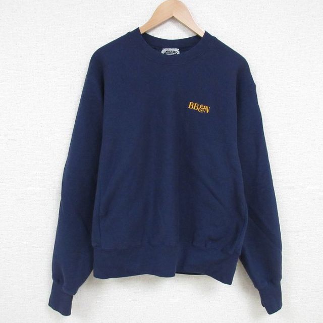 XL★古着 リー Lee 長袖 スウェット メンズ 90年代 90s BB&N クルーネック USA製 紺 ネイビー 25apr17 中古 スエット トレーナー トップス