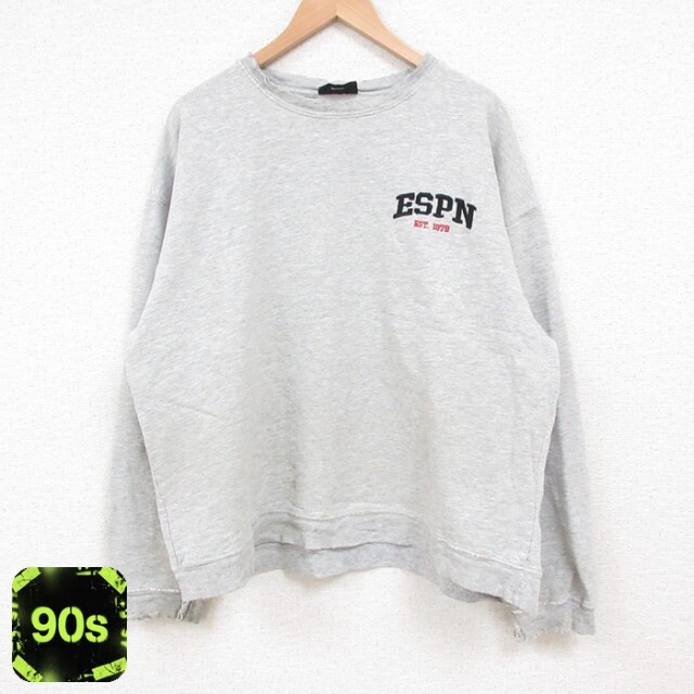 90s 長袖スウェット ESPN グレー XL | 古着
