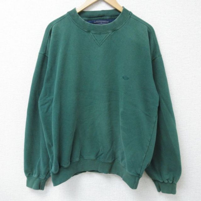 ドッカーズ 90s 長袖スウェット ワンポイントロゴ グリーン XL | 古着