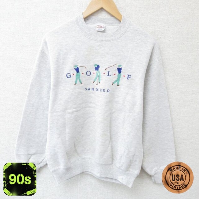 Crazy Shirts 90s 長袖スウェット ゴルフ刺繍 グレー M | 古着
