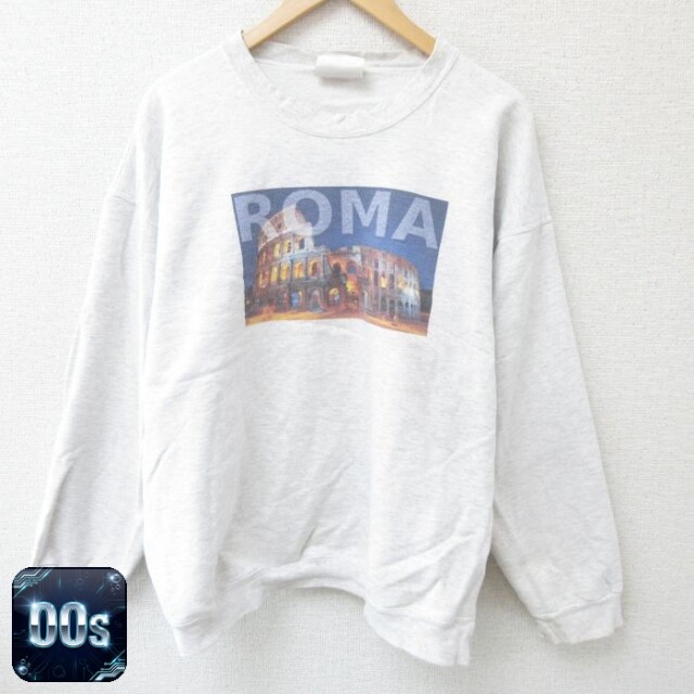 ヘインズ 00s 長袖スウェット ローマ グレー XL | 古着
