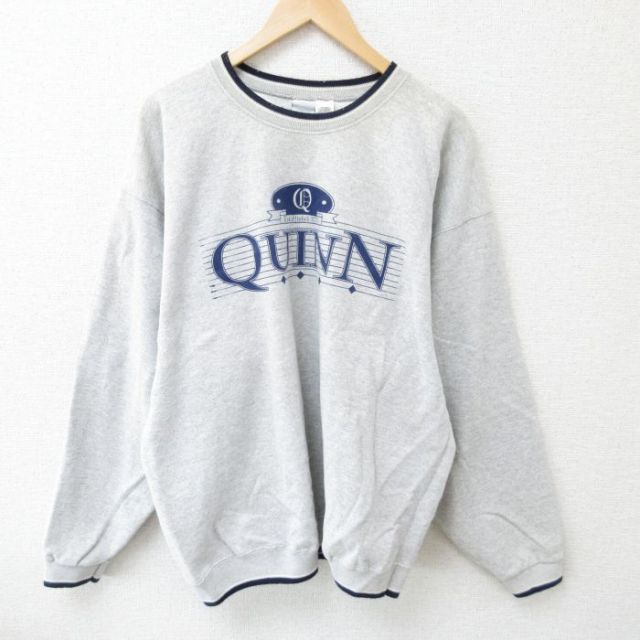 00s 長袖スウェット QUINN グレー XL | 古着
