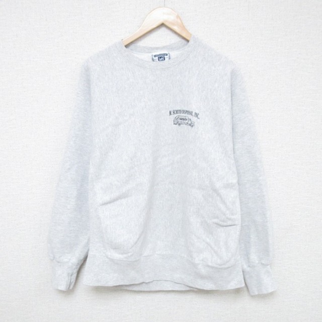 【50%OFF】L★古着 リー Lee 長袖 スウェット メンズ 00年代 00s MSD トラック クルーネック 薄グレー 霜降り 25may23 中古 スエット トレーナー トップス