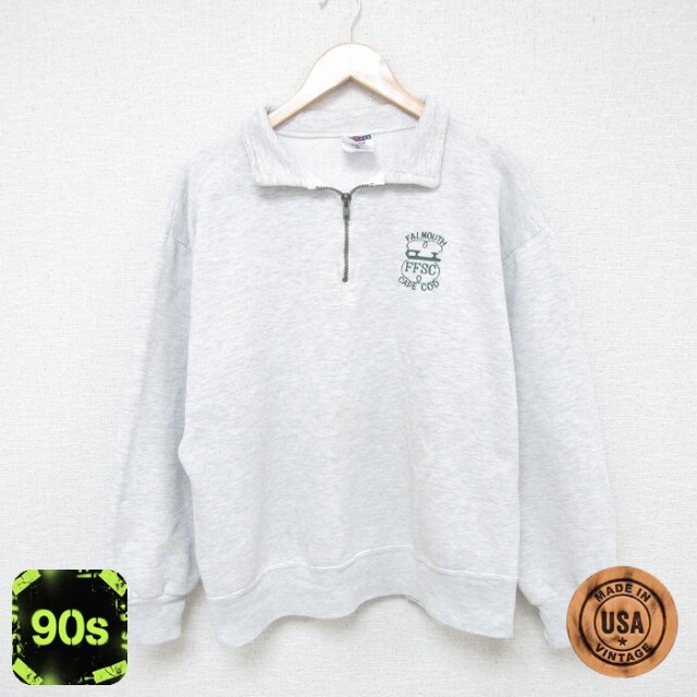 ジャージーズ 90s ハーフジップスウェット FFSC グレー L | 古着