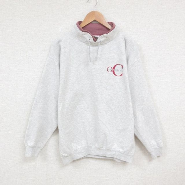 【50%OFF】90s モックネックスウェット 霜降り グレー L | 古着