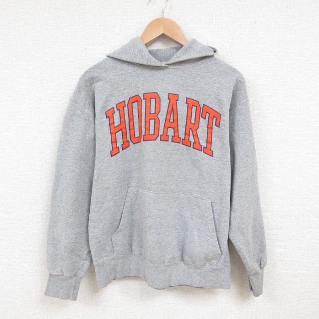 M★古着 長袖 スウェット パーカー メンズ 90年代 90s HOBART クルーネック USA製 グレー 霜降り 25may27 中古 スエット トレーナー トップス