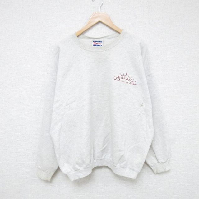 ヘインズ 00s 長袖スウェット サンセット グレー XL | 古着