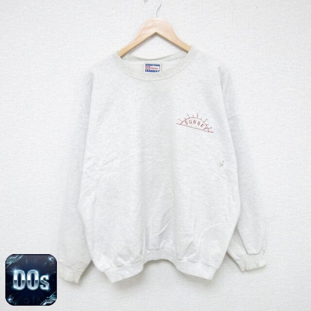 ヘインズ 00s 長袖スウェット サンセット グレー XL | 古着