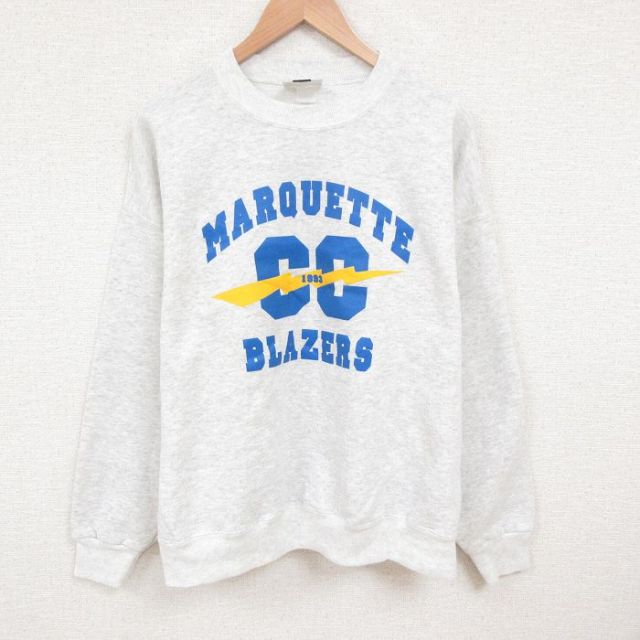 XL★古着 リー Lee 長袖 スウェット メンズ 90年代 90s CC 大きいサイズ クルーネック USA製 薄グレー 霜降り 25may28 中古 スエット トレーナー トップス