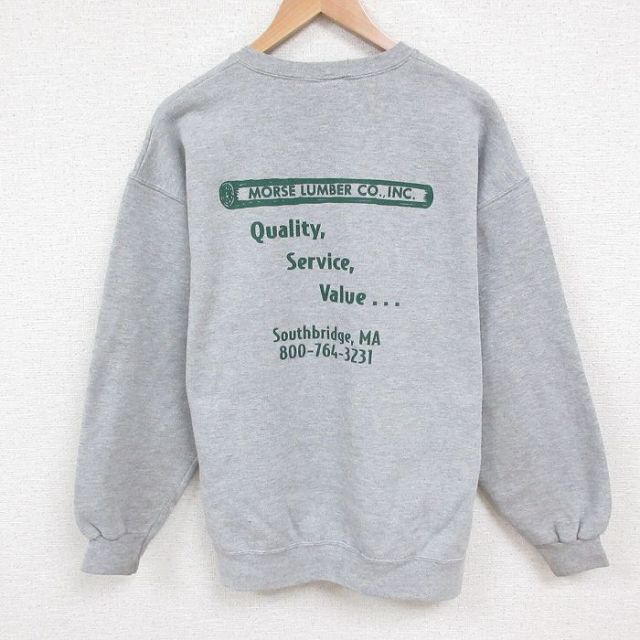 L★古着 リー Lee 長袖 スウェット メンズ 00年代 00s Quality クルーネック グレー 霜降り 25may29 中古 スエット トレーナー トップス